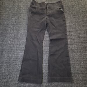 Low Rise Black Flare Textured Pants Sz 8